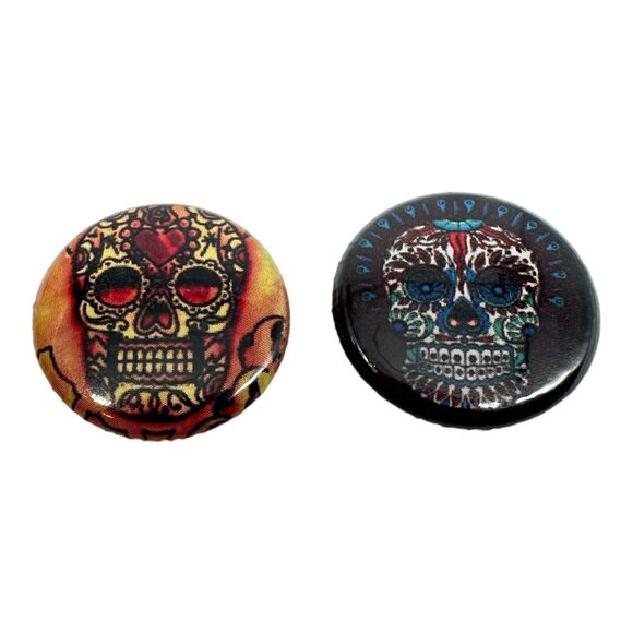 Lot of 13 Day of the Dead Sugar Skull 1” Lapel Pin Lot Dia De Los Muertos - Picture 10 of 12